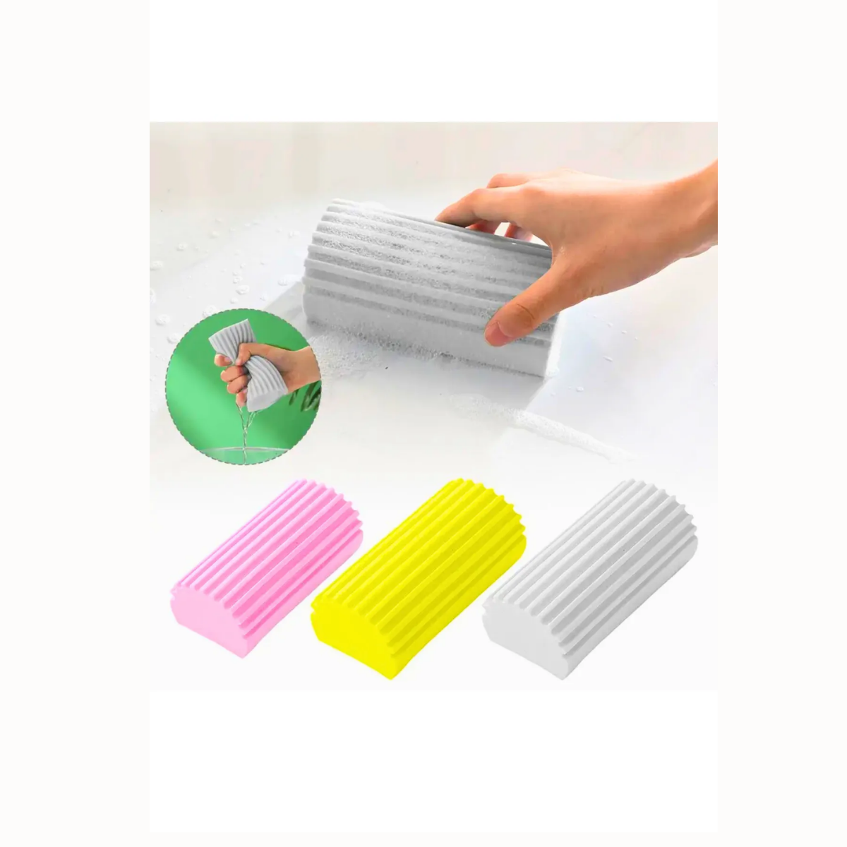 Mucit Home   Sihirli Silgi Sünger - Çok İşlevli Temizlik Toz Süngeri 3 lü