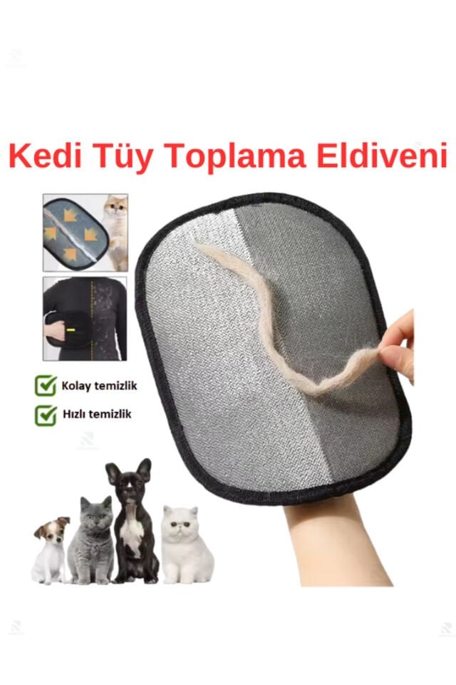 Kedi Köpek Kıyafet Koltuk Tüy,Toz,Tiftik Toplama Eldiven Yıkanabilir Tüy Temizleme