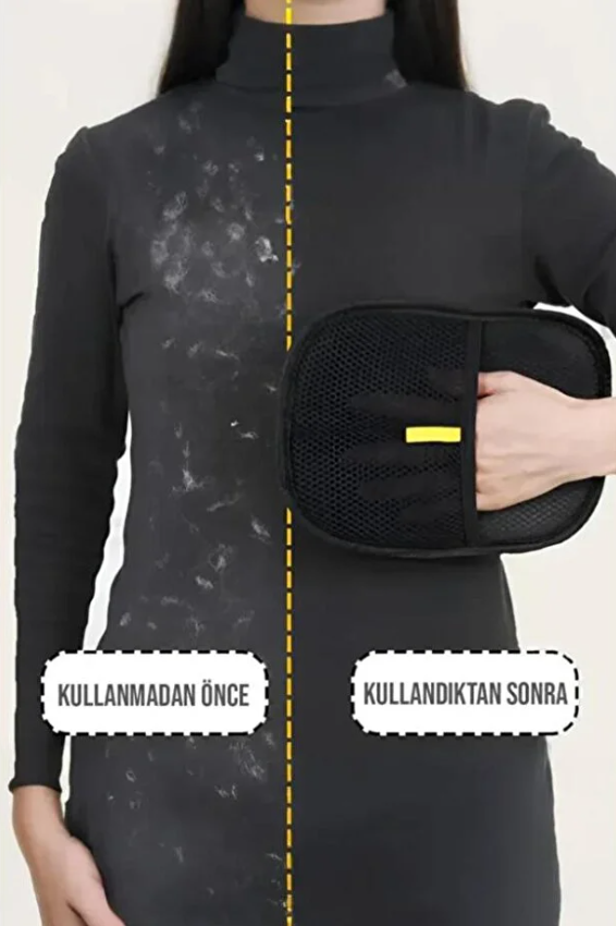 Kedi Köpek Kıyafet Koltuk Tüy,Toz,Tiftik Toplama Eldiven Yıkanabilir Tüy Temizleme