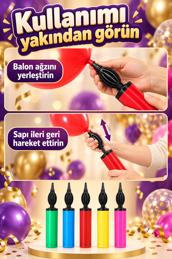 Mucit Home Çift Taraflı Hızlı Balon Şişirme Pompası