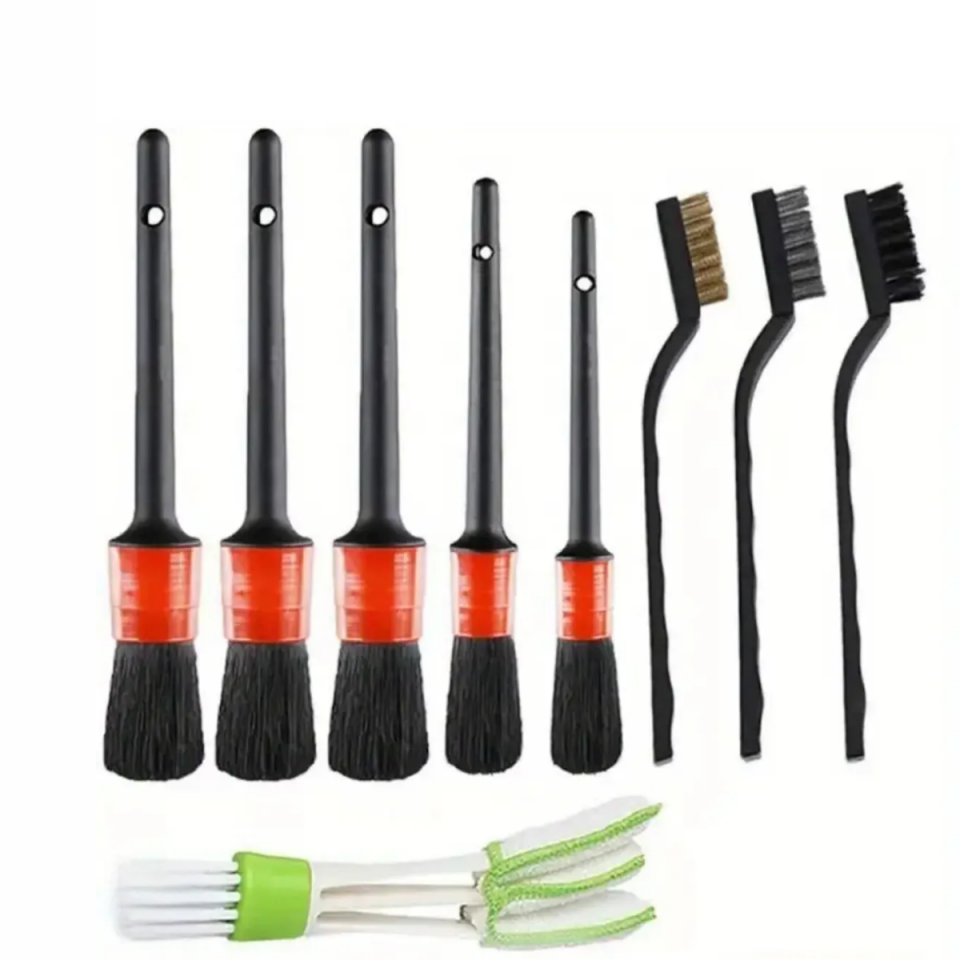 Mucit Home  Oto Detay Fırça Seti – Araba İçi Dışı ve Klima Temizleme için Farklı Ebatlar