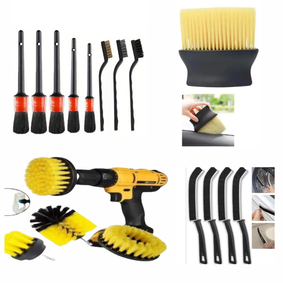 Mucit Home   Fırça Seti Banyo Mutfak Araba Jant Tekerlek Temizlik Fırça,Araç Temizlik Detay Fırça Set