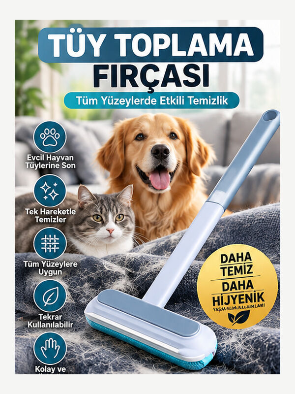 Mucit Home Tüy Toplama Fırçası Kedi Köpek Tüyü Temizleyici Koltuk Halı Tüy Temizleme