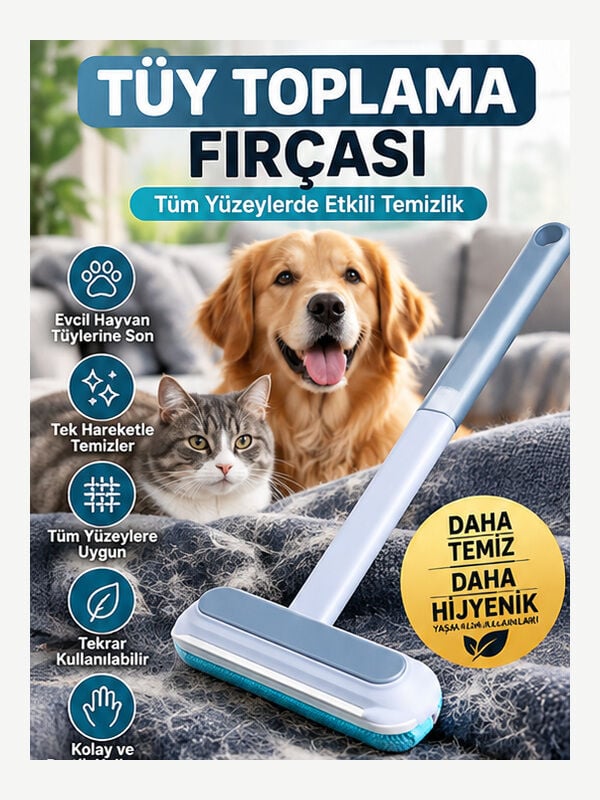 Mucit Home Tüy Toplama Fırçası Kedi Köpek Tüyü Temizleyici Koltuk Halı Tüy Temizleme
