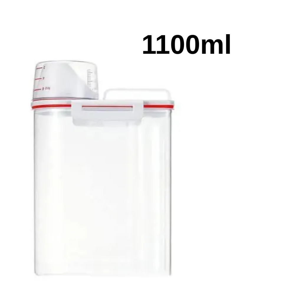 Mucit Home  Sızdırmaz Depolama Erzak Bakliyat Saklama Kabı- Ölçekli Düzenleci 1100ml