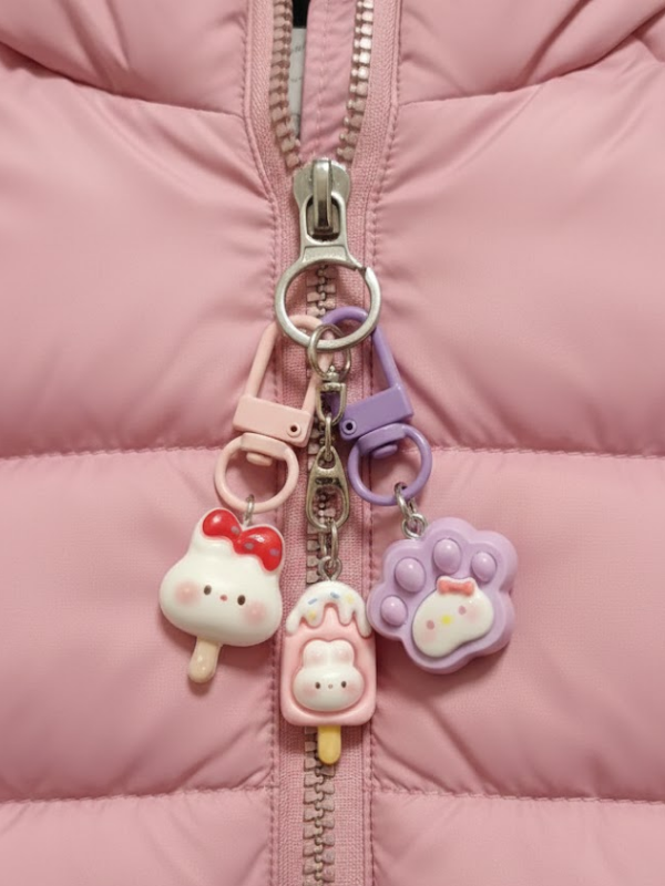 Mucit Home 2 Adet Figürlü Fermuar Süsü Çanta Süsü Anahtarlık