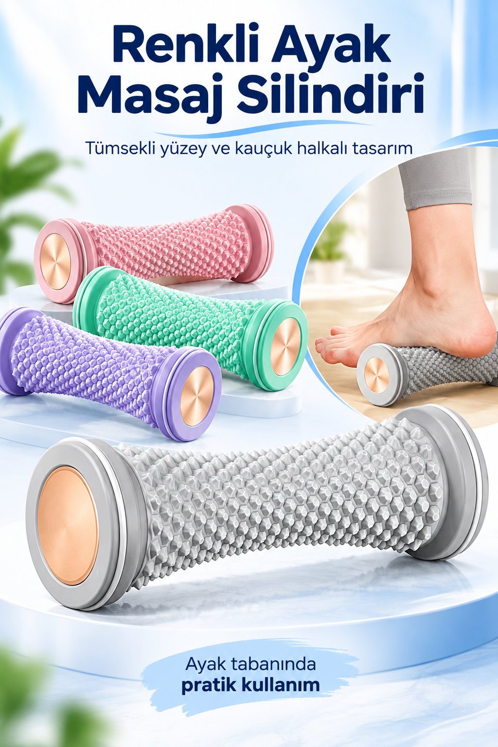 Mucit Home Ayak Masaj Silindiri - Derin Doku Masajı İçin Yüksek Performanslı Silindir