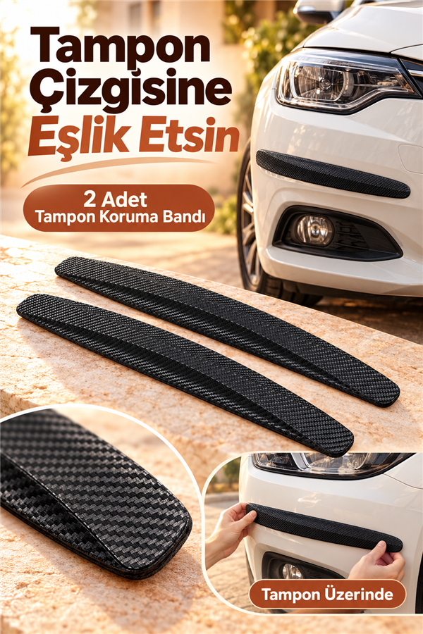 Mucit Home Araçlar İçin Dayanıklı 2 Adet Esnek Tampon Koruma Bandı Çizik Darbe ve Mini Hasar Çarpma Önleyici