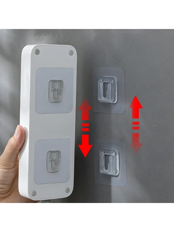 Mucit Home   Çift Taraflı Yapışkanlı Geçmeli Klips 10 Adet Eşya Sabitleme Askısı Şeffaf Duvar Kancası