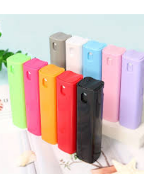 Mucit Home Doldurulabilir Taşınabilir Renkli Parfüm Kolanya Şişesi Plastik Cep Sprey Kutu