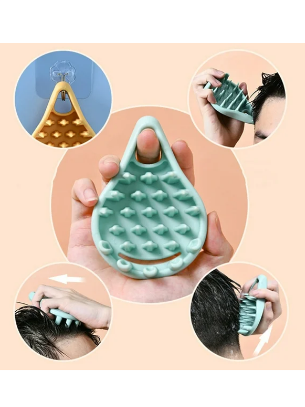 Mucit Home Yüksek Esneklikli Kafa Masaj Saç Yıkama Şampuan Arındırıcı Tarak