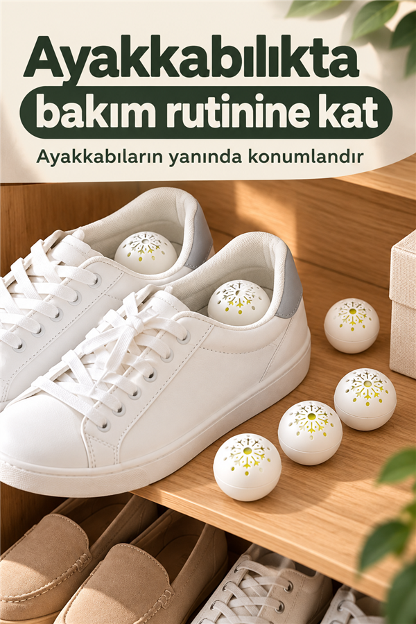 Mucit Home 6 Adet Ayakkabı Koku Giderici Top Seti Pratik Koku Önleyici ve Ferahlatıcı Ayakkabı İçin Top Seti