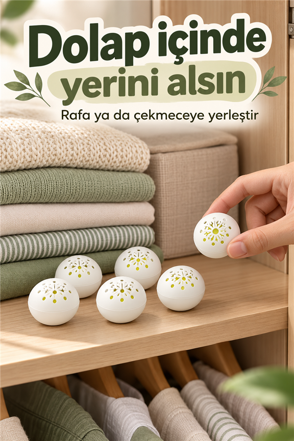 Mucit Home 6 Adet Ayakkabı Koku Giderici Top Seti Pratik Koku Önleyici ve Ferahlatıcı Ayakkabı İçin Top Seti