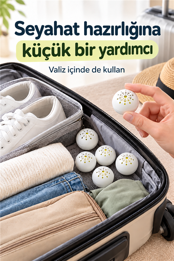 Mucit Home 6 Adet Ayakkabı Koku Giderici Top Seti Pratik Koku Önleyici ve Ferahlatıcı Ayakkabı İçin Top Seti