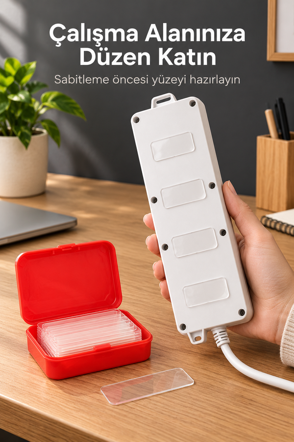 Mucit Home   Çok Amaçlı Çift Taraflı Bant Eşya Sabitleme Bandı 60 adet