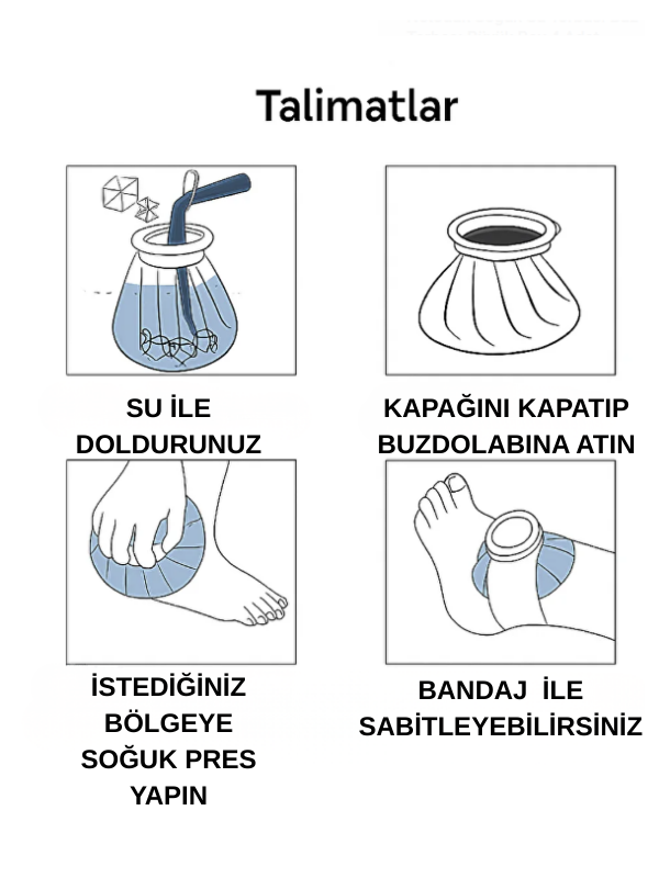 Mucit Home Çok Amaçlı Buz Torbası Baş Ağrısı İçin Soğuk Kompres Ve Sıcak Su Torbası Termofor Isıtıcı