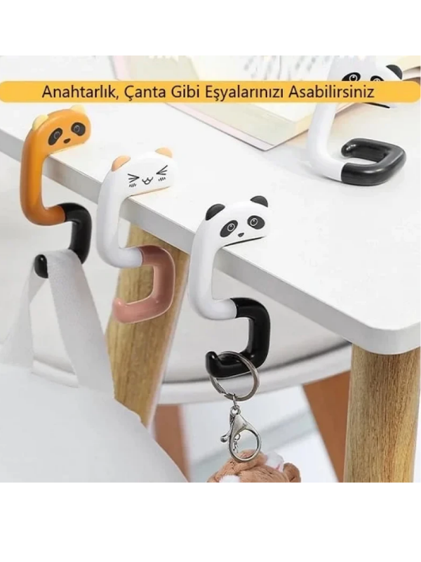 Mucit Home Çocuk Sıra Askısı Mobilya Askı Çanta Şapka Kablo Sevimli Figürlü Katlanabilir Kanca 1Adet
