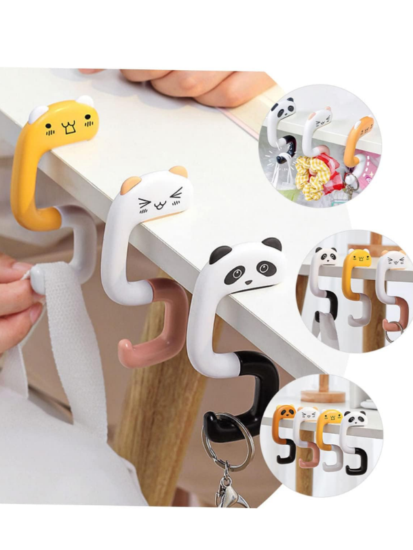 Mucit Home Çocuk Sıra Askısı Mobilya Askı Çanta Şapka Kablo Sevimli Figürlü Katlanabilir Kanca 1Adet