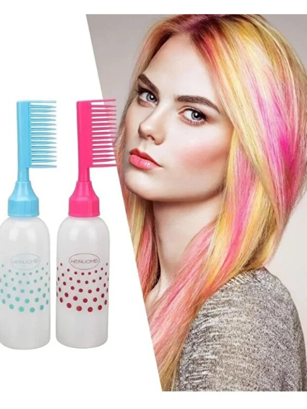 Mucit Home Taraklı Saç Boyama Şişesi Bakım Tarağı Saç Bakım Yağı Aplikatörü Saç Boyama Tarağı Şişesi