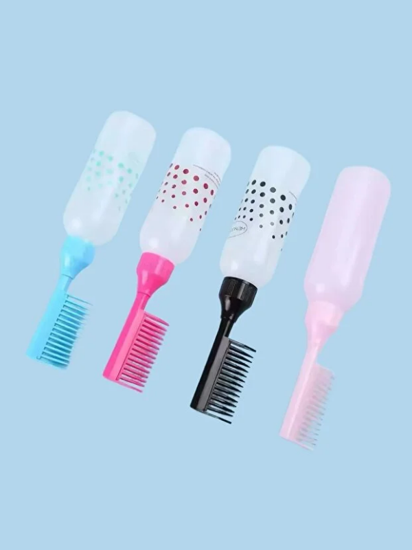 Mucit Home Taraklı Saç Boyama Şişesi Bakım Tarağı Saç Bakım Yağı Aplikatörü Saç Boyama Tarağı Şişesi