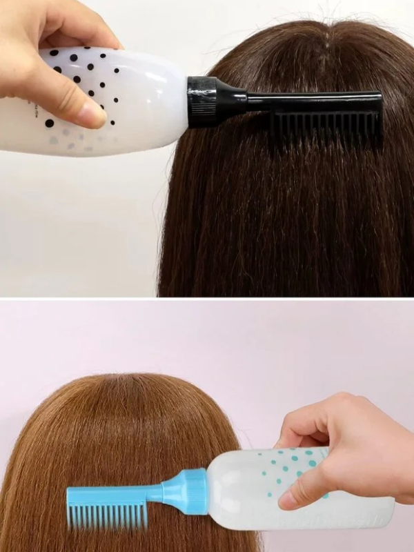 Mucit Home Taraklı Saç Boyama Şişesi Bakım Tarağı Saç Bakım Yağı Aplikatörü Saç Boyama Tarağı Şişesi