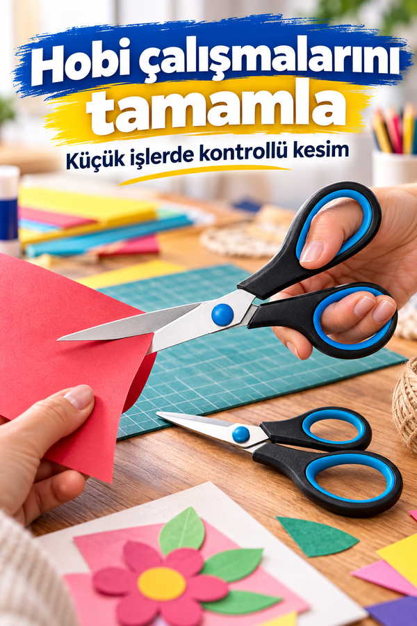 Mucit Home Keskin Makas Seti 3 lü Paslanmaz Çelik Dayanıklı Ambalaj Kesme Makası