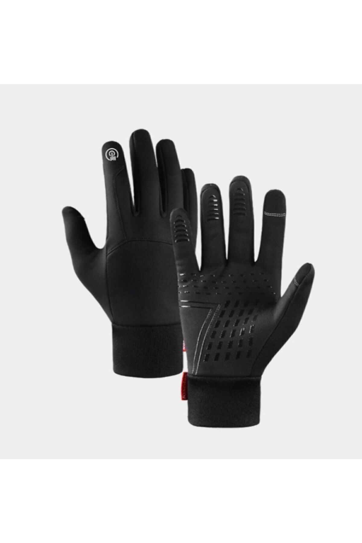 Mucit Home XL Soğuk Rüzgar Geçirmez Suya Dayanlıklı Dokunmatik Eldiven Parmak Korumalı MotorEldiveni
