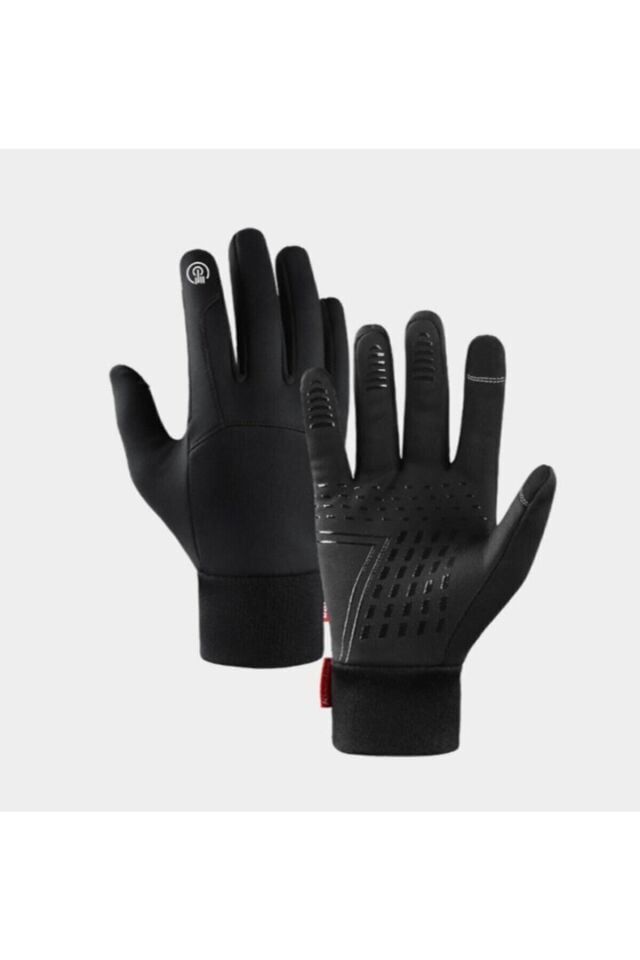 Mucit Home XL Soğuk Rüzgar Geçirmez Suya Dayanlıklı Dokunmatik Eldiven Parmak Korumalı MotorEldiveni