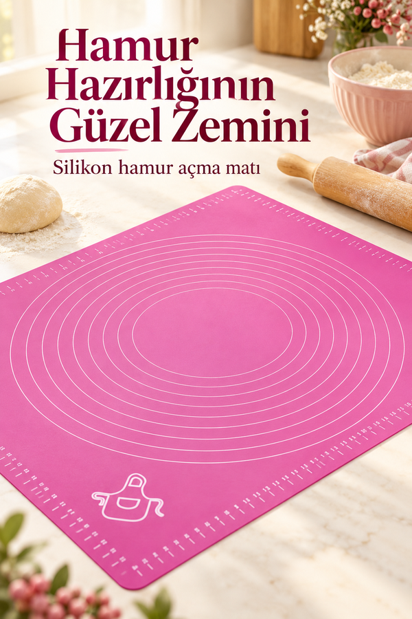 Silikon Hamur Açma Matı Büyük Boy
