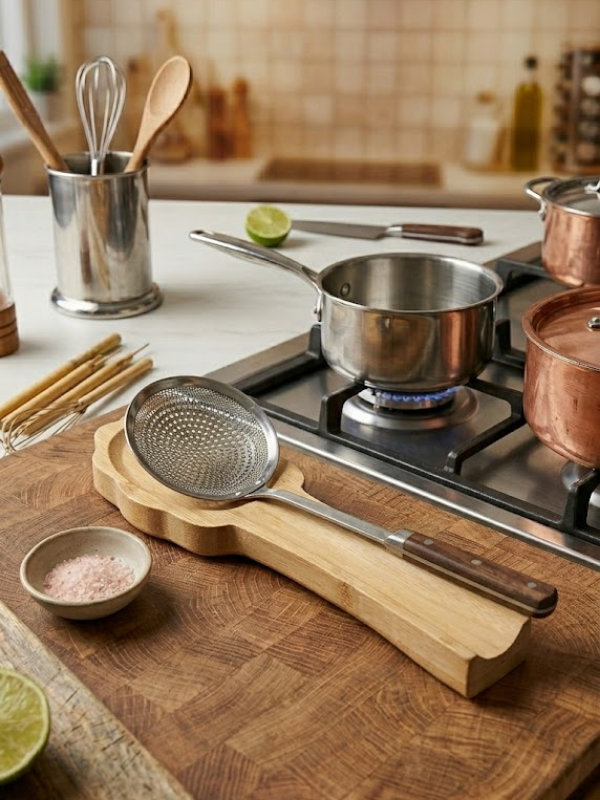 Mucit Home Bambu Çiçek Kaşık Altlığı / Kaşıklık