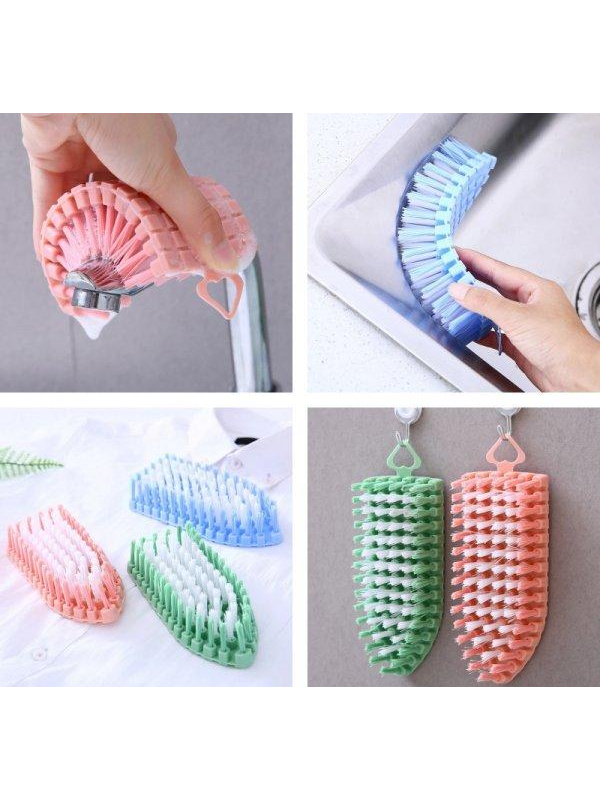 Mucit Home Esnek Lavabo Temizlik Fırçası -Bükülebilir Halı Yıkama Fırcası Asılabilir