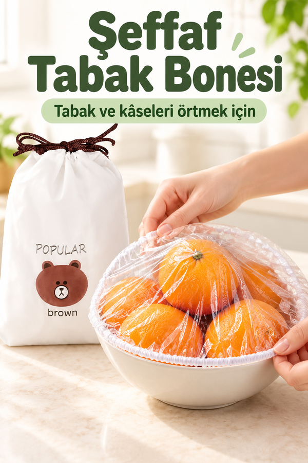 Mucit Home   100 Adet Pratik Tazeliği Koruyan Tencere ve Tabak Bonesi Çok Amaçlı  Gıdaya uyumlu