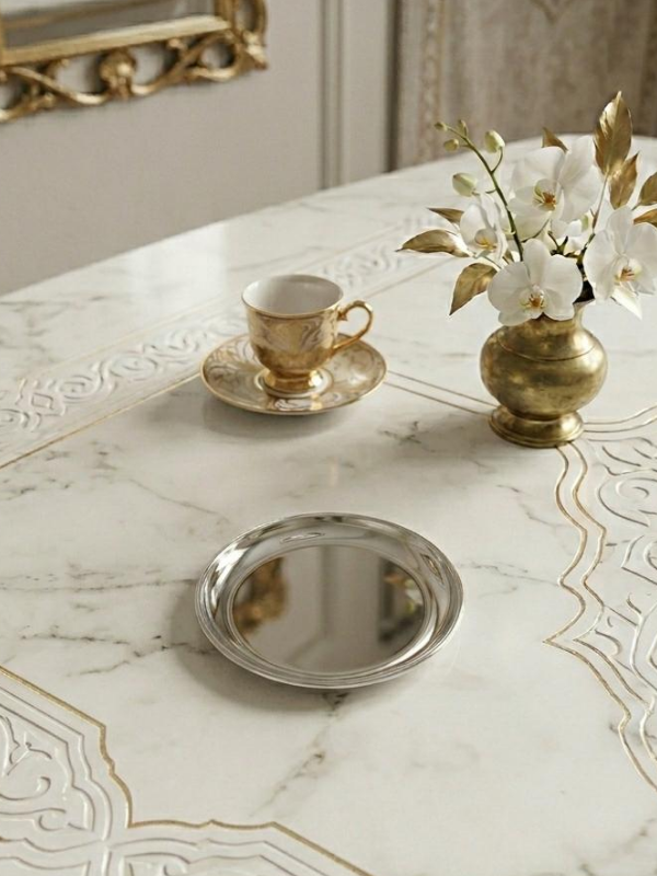 Mucit Home 6 Adet Gümüş Paslanmaz Çelik Pasta Tatlı Tabağı - Bayramlık Misafir Seti