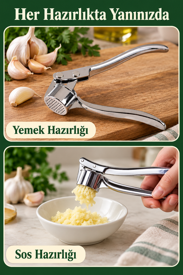 Mucit Home Paslanmaz Sarımsak Ezici