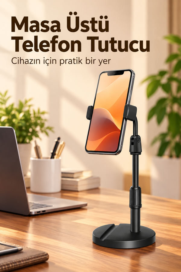 Mucit home  Masa Üstü Tablet ve Telefon Tutucu Plastik Aparat Siyah ve Beyaz Telefon Standı
