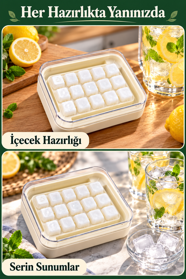 Mucit Home 15 li Buz Kalıbı Otomatik Buz Kalıbı Pratik ve Kolay Buz Hazırlama