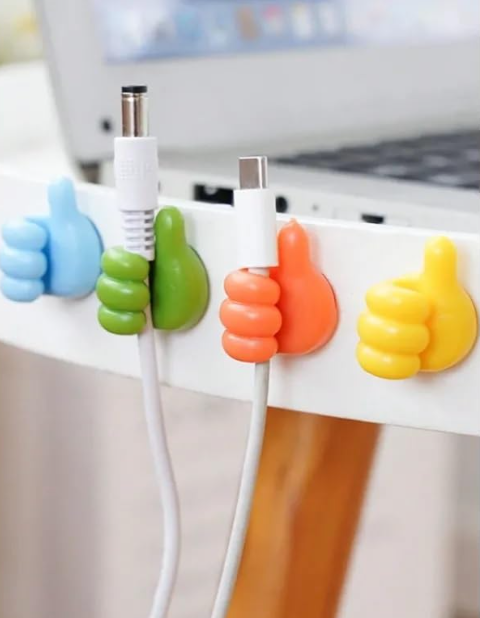 Mucit Home 5 Adet Başparmak Kablo Tutucu Yapışkanlı Diş Fırçası Anahtarlık Bitki Dal Tutucu Askı