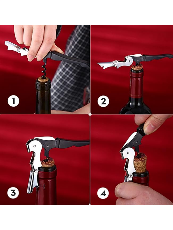 Mucit Home Profesyonel Tirbüşon Pratik Sağlam Garson Tip Açacak Kesici Tirbuşon