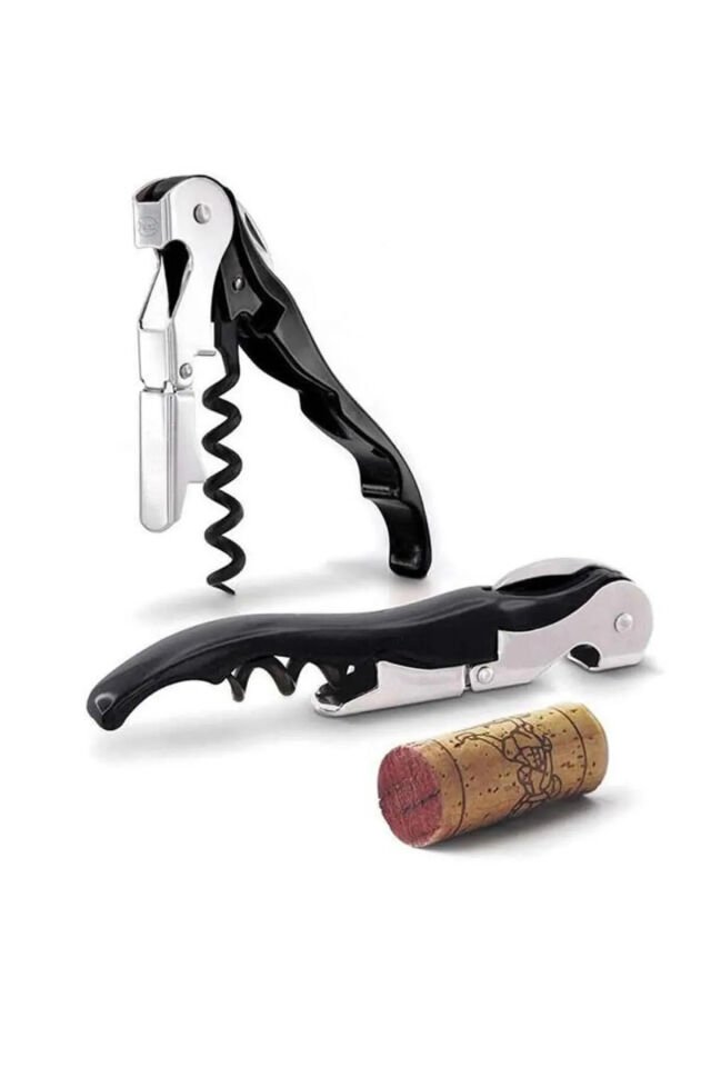 Mucit Home Profesyonel Tirbüşon Pratik Sağlam Garson Tip Açacak Kesici Tirbuşon