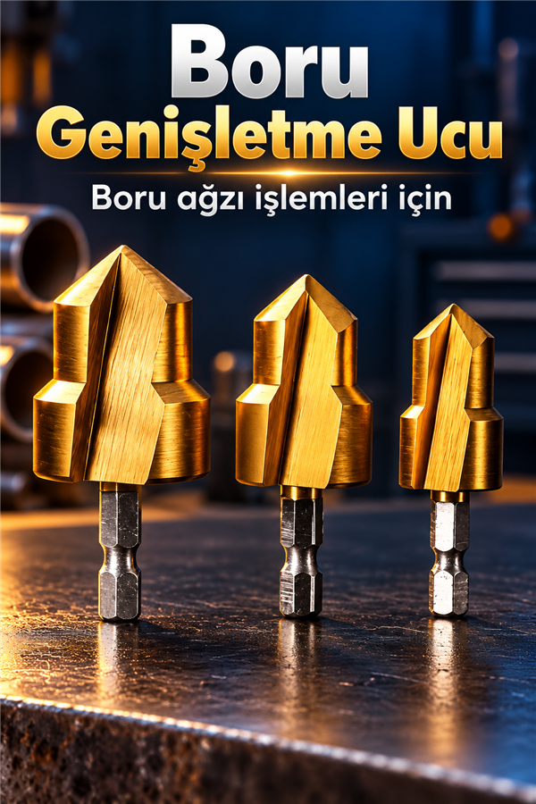 Mucit Home 3 Parça Havşa Matkap Uç Boru Genişletme Raybalama Uç 20-25-32