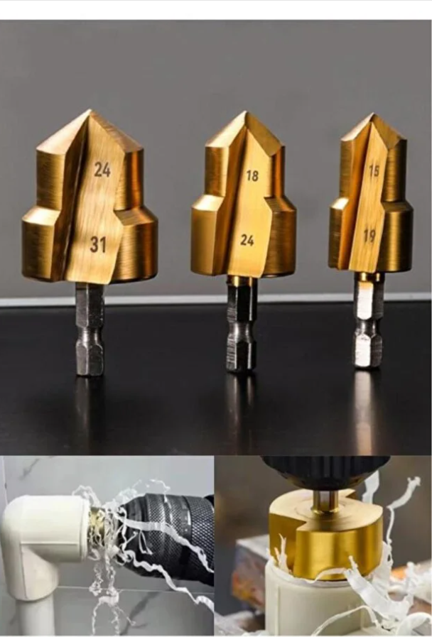 Mucit Home 3 Parça Havşa Matkap Uç Boru Genişletme Raybalama Uç 20-25-32