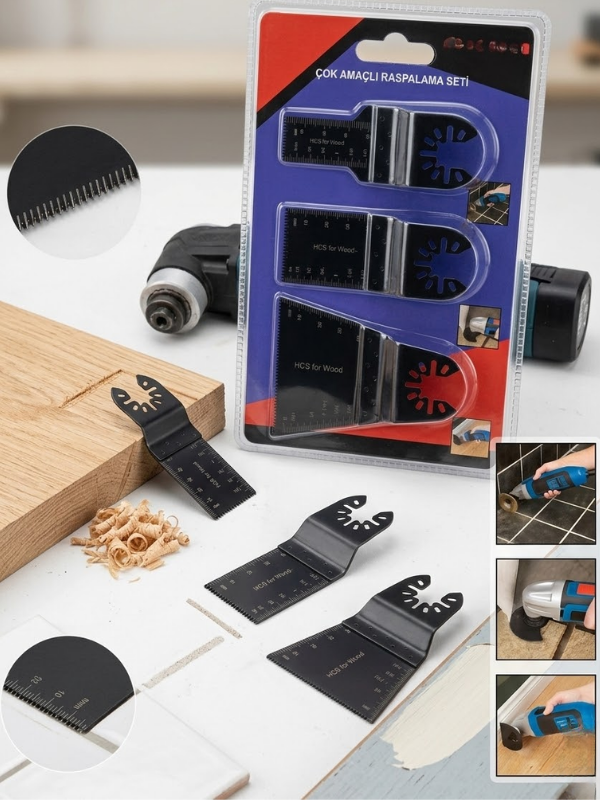 Mucit Home Çok Amaçlı 3 lü Raspalama Seti