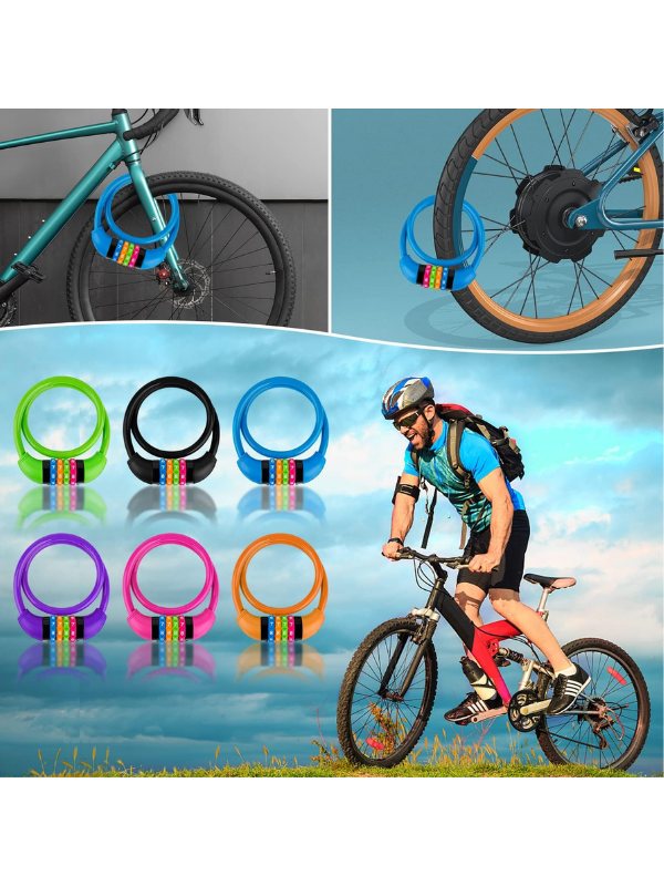 Mucit Home Şifreli Bisiklet Kilidi 80 cm - 4 Haneli