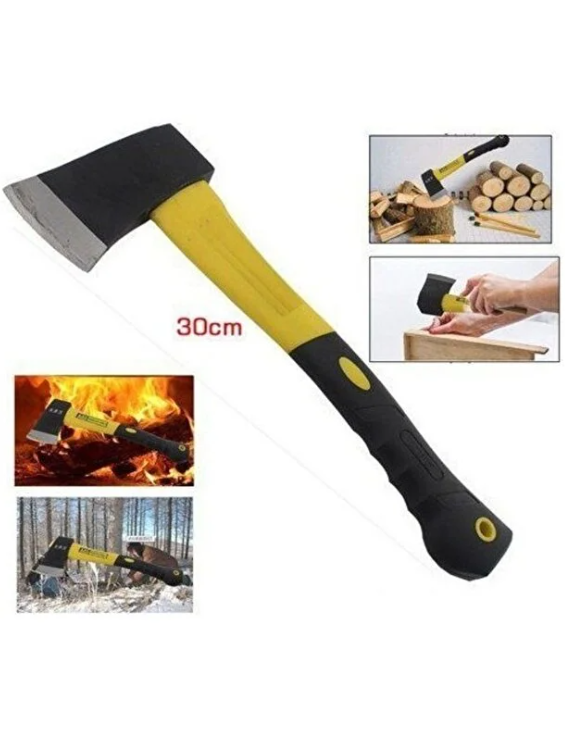 Mucit Home Fiber Saplı Nacak Balta Kamp Odun Kesme - Kırma Budama Kemik Kesme Bölme 600 GR Ağız Korumalı