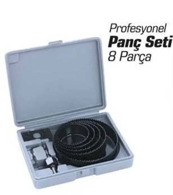 Mucit Home 8 PARÇA Buat Açma Seti Kutulu Panç Seti Kartonpiyer Sunta Alçıpan Delici Testere Takımı