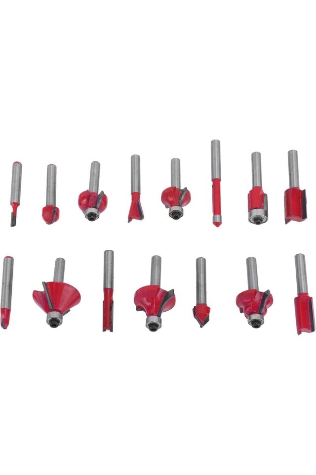 Mucit Home 12 Parça Freze Uç Takımı Ahşap Oyma Ağaç Delme Özel Ahşap Çantalı Set 6 mm