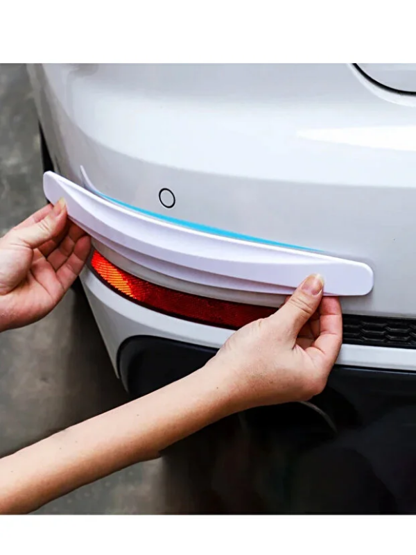Mucit Home BEYAZ Araçlar İçin Dayanıklı 2 Adet Esnek Tampon Koruma Bandı Çizik Darbe ve Mini Hasar Çarpma Önleyici