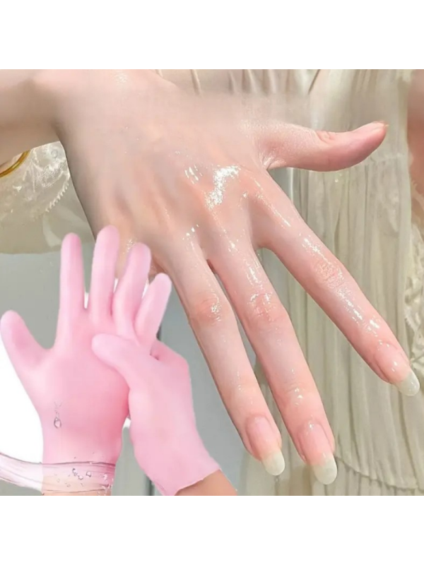 Mucit Home Ultra Esnek Silikon Bakım Eldiveni Nemlendirici Ve Çatlama Önleyici