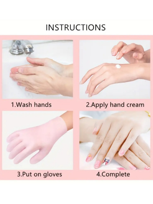 Mucit Home Ultra Esnek Silikon Bakım Eldiveni Nemlendirici Ve Çatlama Önleyici