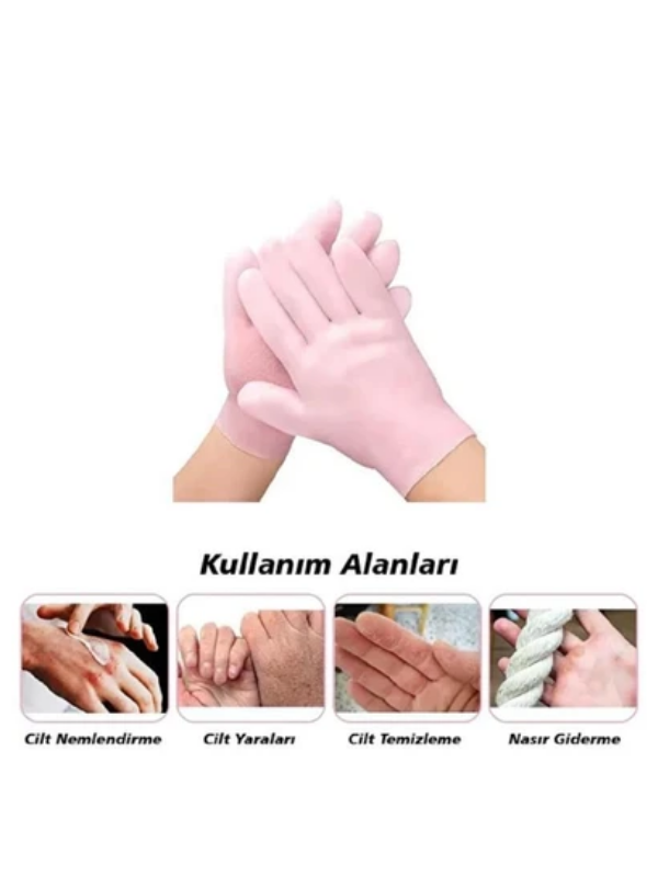 Mucit Home Ultra Esnek Silikon Bakım Eldiveni Nemlendirici Ve Çatlama Önleyici